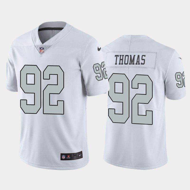 Men Oakland Raiders 92 Solomon Thomas Nike White Color Rush Legend NFL Jersey
